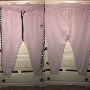 Victoria’s Secret pink velvet joggers size large